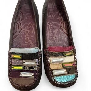 Multicolor Women's Flats with Gem Accents